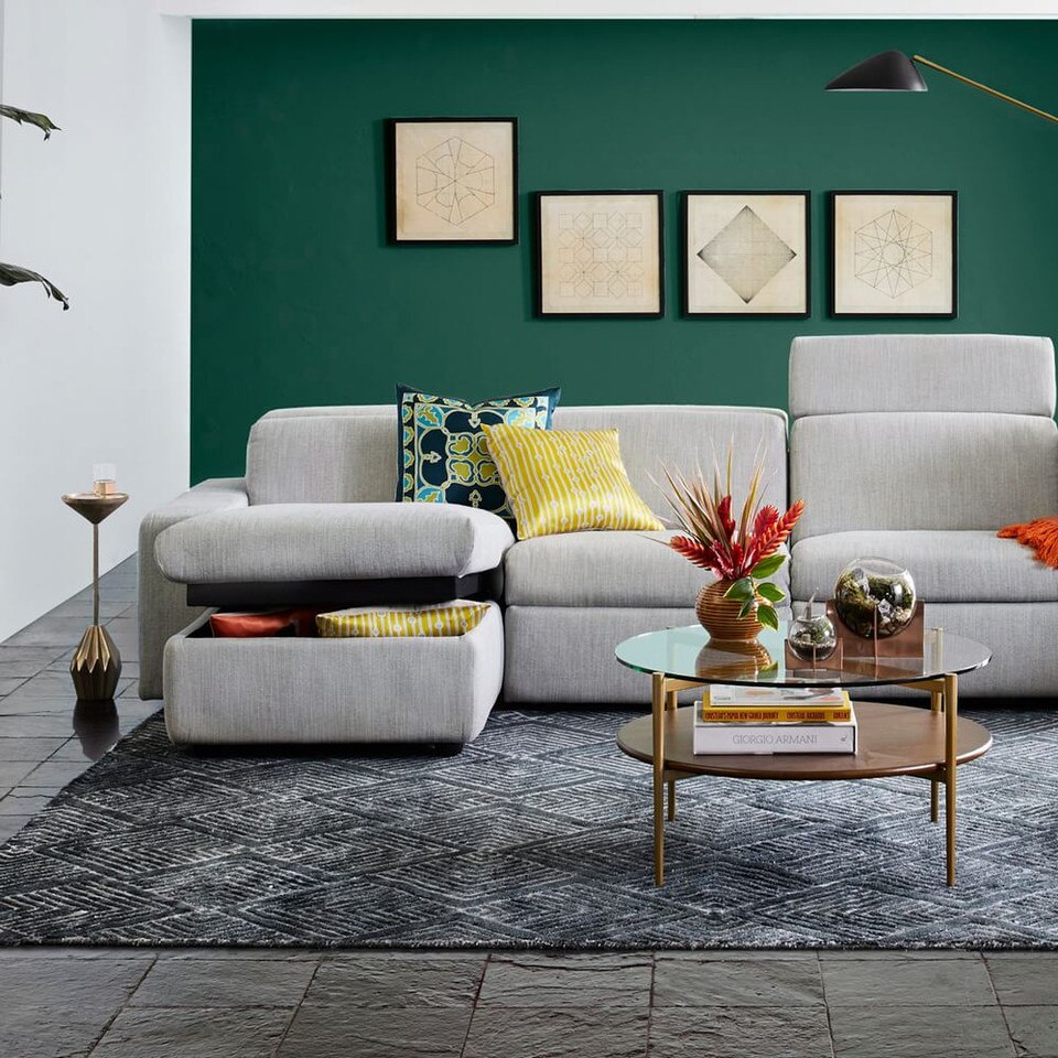 Faceted Brass Drink Table - West Elm Australia